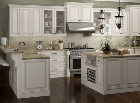 White shaker kitchen cabinets