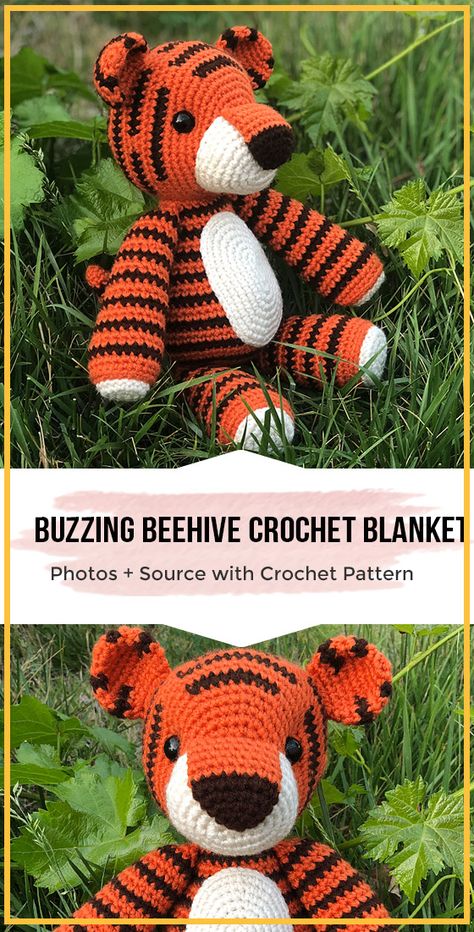 Crochet Tiger Pattern, Easy Crochet Amigurumi, Crochet Tiger, Fox Ornaments, Free Pattern Crochet, Crochet Stitches Free, Beginners Crochet, Tiger Pattern, Crochet Amigurumi Free Patterns