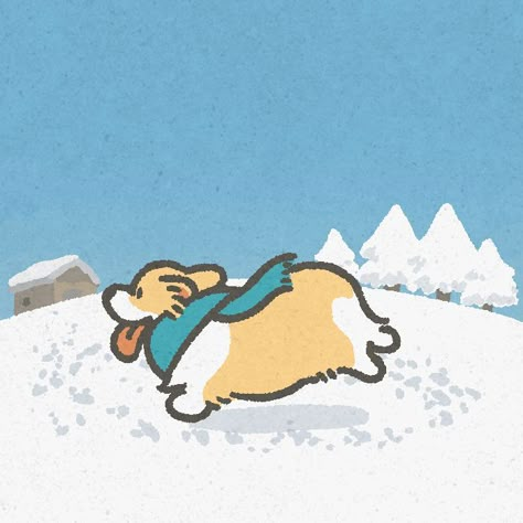 Notion Header Gif, Ios Phone Layout, Corgi Illustration, Clean Illustration, Animal Drawing Inspiration, Header Gif, Corgi Gif, Notion Header, Corgi Cute