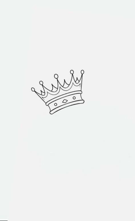 Simple King Crown Tattoo Design, Crown Small Tattoo, Small Crown Tattoo Men, Prince Crown Drawing, Crown Drawing Sketches, Crown Tattoo Sketch, Crown Drawing Easy, Crown Line Art, Coronas Tattoo