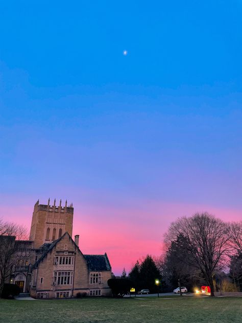 grove city college pink blue purple sunrise college academia life pretty vibes Grove City College, Purple Sunrise, Pretty Vibes, Pinterest Contest, Dream College, City College, College Campus, College Life, Fall 2024