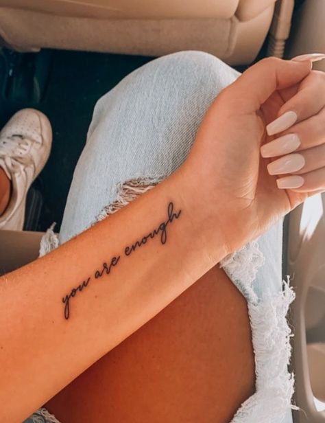 Art Fine Line Tattoo, Fine Line Quote Tattoo, Motivational Tattoos, Tattoos Cute, Idea Tattoo, Cute Tattoo, Fine Line Tattoo, Line Tattoo, Dope Tattoos