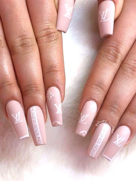 Spring Nail Art Designs, Louis Vuitton Nails, Simple Spring Nails, Spring Acrylic Nails, Cute Spring Nails, Spring Nail Colors, Cute Acrylic Nail Designs, Nails Spring, Shellac Nails