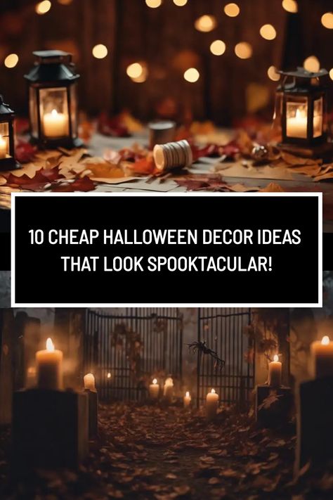 🎃 Cheap Halloween Decor Ideas 🎃 Get ready for Halloween without breaking the bank with these 10 cheap decor ideas! 👻 Discover creative ways to transform your home into a spooky wonderland using budget-friendly materials. From DIY ghost lanterns to eerie window silhouettes, these ideas will help you create a festive and frightening atmosphere without spending a fortune! 🕸️✨ Inexpensive Halloween Decor, Halloween Decor Cheap Diy, Adult Halloween Decorations, Cheap Halloween Decor, Cheap Decor Ideas, Diy Ghost, Creative Halloween Decorations, Bottle Candle Holder, Cheap Halloween Decorations