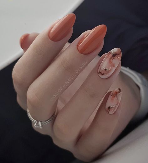 September Nails, Fall Gel Nails, Cute Nails For Fall, Thanksgiving Nails, Cute Gel Nails, Her Nails, Oval Nails, Neutral Nails, Autumn Nails