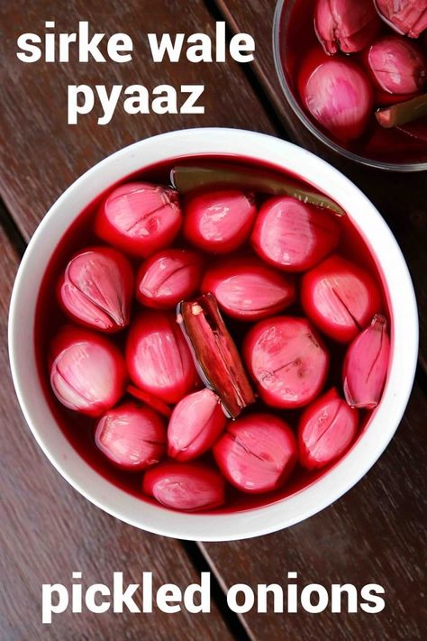 sirka pyaz recipe | pickled onions | sirke wale pyaaz | vinegar onion Carrot Pickle, Indian Pickle Recipe, Onion Pickle, Pickle Onions Recipe, Chilli Pickle, Pickle Recipes, Lemon Pickle, Spicy Snacks Recipes, Vegetarian Snacks Recipes