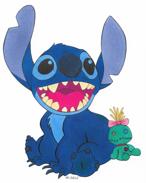 Stitch And Scrump, Micron Pens, Ohuhu Markers, Disney Lilo, Stitch Disney, Lilo And Stitch, Pikachu, Markers, Character Art