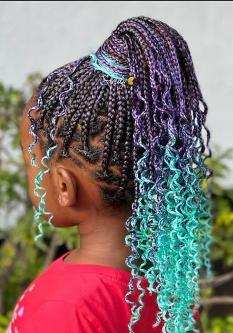 Ombre Braids For Kids, Box Braids Kids Hairstyles, Colorful Braids For Kids, Kids Braids With Color Hair, Cute Braids For Kids, New Braid Hairstyles, Braid Hairstyles For Kids, Shamrock Nails, Kids Cornrow Hairstyles