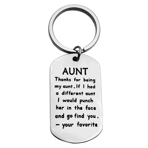 Cute Gifts For Aunt, Auntie Keychain, Best Aunt Gifts, Aunt Keychain, Emotional Gifts, Aunt Birthday, Darkest Days, Funny Keychain, Keychain Gifts