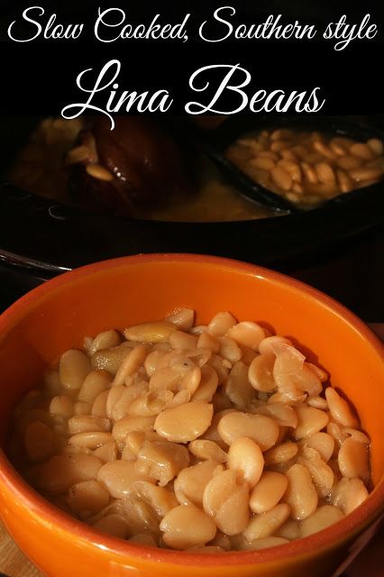 Slow Cooked Southern Lima Beans - an easy 3 ingredient side dish made in your Crock-Pot. Lima Beans In Crockpot, Beans In Slow Cooker, Southern Lima Beans, Beans Recipe Crockpot, Lima Bean Recipes, Beans In Crockpot, Lima Bean, Comfort Food Southern, Lima Beans