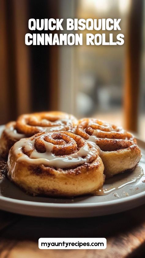 Enjoy warm, fluffy cinnamon rolls made quick with Bisquick! These rolls are soft, sweet, and topped with a creamy glaze, perfect for a cozy breakfast or brunch. They’re a delicious treat without the wait! Bisquick Cinnamon Rolls, Fluffy Cinnamon Rolls, Cozy Breakfast, Brunch Spread, Cinnamon Milk, Sweet Rolls, Cinnamon Rolls Recipe, Sweet Roll, Baking Mix