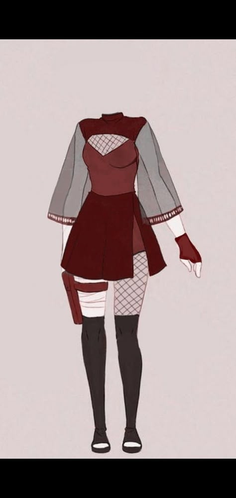 Kunoichi Outfit Design Reference, Superhero Oc Ideas, Anime Super Hero Outfit, Naruto Clothes Design, Naruto Oc Outfit Ideas, Naruto Inspired Outfits, Hero Costumes Design, Naruto Oc Outfit, Kunoichi Outfit