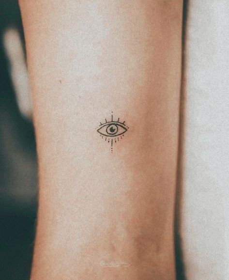 Delicate Evil Eye Tattoo, Hamsa Hand Tattoo Small Evil Eye, Evil Eye Tattoo Minimalist, Evil Eye Ankle Tattoo, Evil Eye Fine Line Tattoo, Dainty Evil Eye Tattoo, Evil Eye Neck Tattoo, Fine Line Eye Tattoo, Small Evil Eye Tattoo Simple