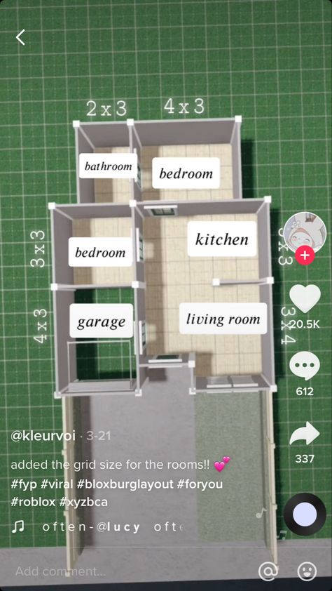 2 Bedroom Layout Bloxburg, Boo Burg Small House Layout, Tiny House Ideas Bloxburg, Cute Bloxburg Layouts 1 Story, Bloxburg Two Bedroom House Layout, Bloxburg Plot Layouts, Bloxbuger Layout, Bloxburg House Plans 1 Floor, Bloxburg House Layout With Measurements