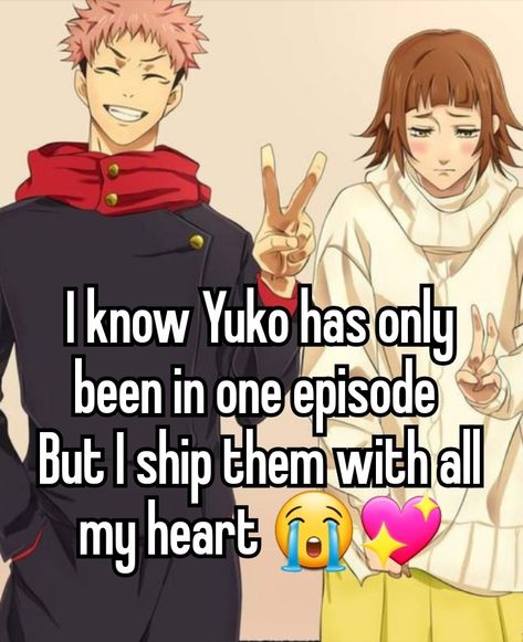 #jujitsukaisen #yuji #yuko #yujixyuko Itadori Yuji Yuko Ozawa, Yuji Itadori X Yuko, Itadori X Yuko, Hollow Purple, Green Flag, Juju On That Beat, Yuji Itadori, Japanese Snacks, Fav Characters