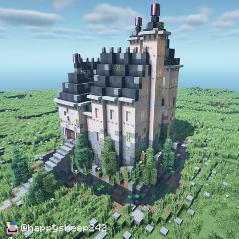 Minecraft Small Castle, Castle In Minecraft, Minecraft Medieval Castle, Villa Minecraft, Minecraft Castle Designs, Minecraft City Buildings, French Castle, Small Castles, Mc Ideas