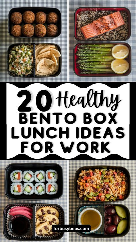 20 bento box work lunch ideas Pretty Lunch Ideas, Lunch For Adults To Work, Healthy Recipes Lunch Work, Adult Work Lunches, Inexpensive Lunches For Work, Health Lunch Ideas For Work, Simple Healthy Lunch Ideas For Work, Light Lunch Ideas For Work, Salad For Lunch Ideas To Work