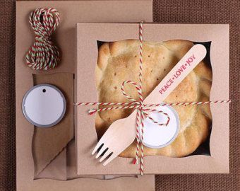 Small Christmas Pie Box Kit: Bakery Boxes, 6" Pie Pans & "Peace Love Joy" Pie Forks, Pie Packaging Kit, Holiday Pie Kit, Mini Pie Boxes (6) Pie Packaging, Baking Kits, Pie Box, Christmas Pie, Small Bakery, Baking Packaging, Bakery Boxes, Pie Shop, Dessert Packaging