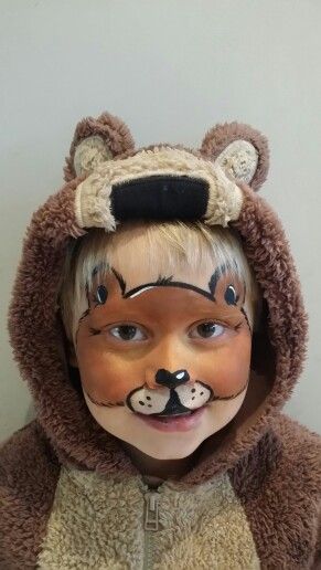 Face  painting by BerryBlue.co.uk Bear Face Paint Easy, Face Painting Bear, Teddy Bear Face Paint, Bear Face Painting, Bear Face Paint, Face Paint Party, Easy Face Painting Designs, Bear Makeup, Face Painting For Boys