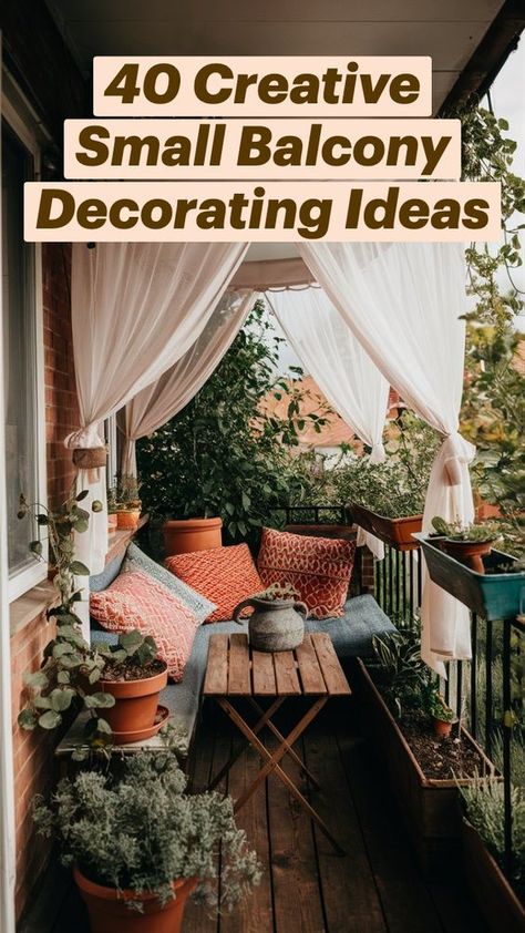 Turn your city apartment balcony into a cozy escape with our design tips. Ideal for small spaces and modern living. Save this pin to inspire your next balcony project. Small Balcony Decor Indian, City Apartment Balcony, Balcony Garden Ideas Apartment, Large Balcony Ideas, Small Terrace Ideas, Garden Ideas Apartment, Faux Balcony, Luxury Plants, Small Balcony Decorating Ideas