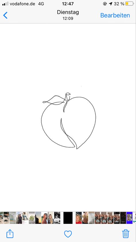 Black And White Peach Tattoo, Simple Peach Tattoo, Peachy Tattoo, Pear Tattoo, Dainty Tats, Greece Tattoo, Peach Tattoo, Piercing Tattoo, Henna Tattoo