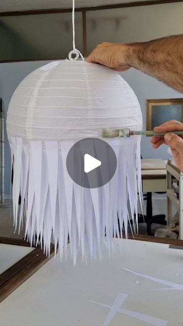 Diy Paper Lampshade, Paper Lampshade, Printer Paper, Idea Diy, Diy Lighting, Lampshades, Diy Paper, Triangles, Follow For More