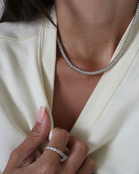 Radiate pure elegance with our stunning diamond tennis necklace ✨💎 Perfectly crafted for those unforgettable moments and everyday luxury. Add a touch of brilliance to your collection today! #Capucelli #DiamondTennisNecklace #LuxuryJewelry #Handcrafted #FineJewelry #DiamondsAreForever #EverydayGlam #JewelryGoals #MadeInItaly #JewelryAddict #LuxuryLifestyle #ModernElegance #JewelryLovers #BrillianceInEveryDetail Thailand Style, Diamond Tennis Necklace, Pure Elegance, Everyday Luxury, Tennis Necklace, Everyday Luxuries, Girly Jewelry, Style Accessories, Luxury Jewelry