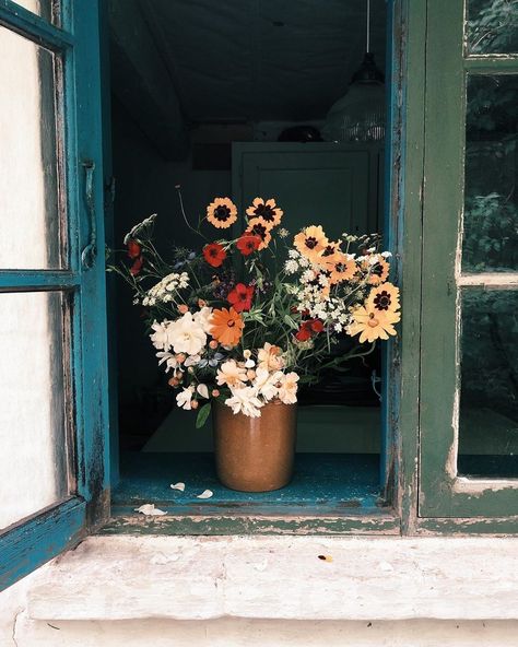 My Little World ✿ Window Sill, Love Flowers, My Flower, Pretty Flowers, Pretty Pictures, Flower Power, Floral Arrangements, Planting Flowers, Wild Flowers