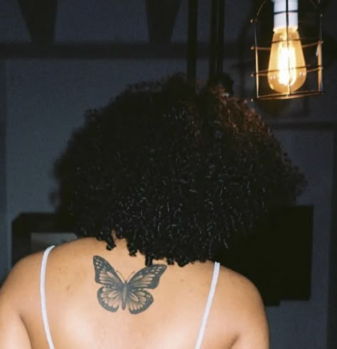 Butterfly Tattoo On Back For Women, Butterfly Cover Up Tattoo For Women, Butterfly On Back Of Neck, Cover Up Neck Tattoos For Women, Butterfly Back Tattoo Women Black, Butterfly On Back Tattoo, Back Butterfly Tattoo Women, Butterfly Tattoo Behind Neck, Butterfly Tattoo Black Women