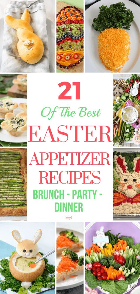 21 Super Cute Easter Appetizers! Easy and creative Easter appetizers! Festive Easter fun for kids & grown-ups! If you’re looking for the best Easter ideas check out these appetizers that will make your Easter party stand out! From easy dips to Hot Cross Buns & Bunny Bait you’ll find a crowd-pleasing Easter appetizer recipe in this collection! #Appetizer #EasterAppetizers Easter Appetizer Recipes, Healthy Easter Snacks, Easter Appetizer, Easter Appetizers Easy, Easter Food Appetizers, Appetizers For Kids, Easter Appetizers, Healthy Easter, Appetizers For A Crowd