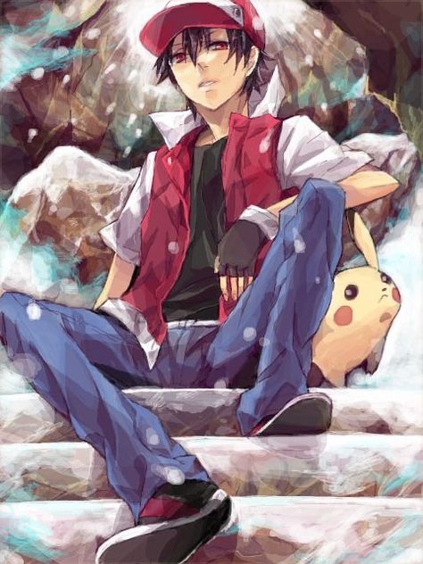 Red Pokemon Trainer Red, Pokemon Manga, Pokemon Red, Ash Ketchum, Pokémon Master, Bd Comics, Art Japonais, All Pokemon, Pokemon Fan Art