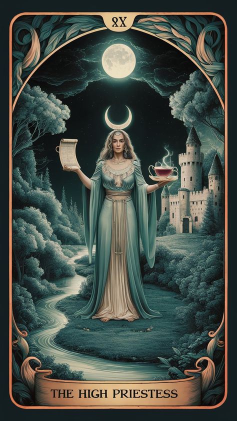 High Priestess Tarot Wallpaper, High Priestess Symbol, The High Priestess Tarot Art, The High Priestess Tarot Card, Temperance Tarot Card, The High Priestess Tarot, Tower Card, Temperance Tarot, High Priestess Tarot