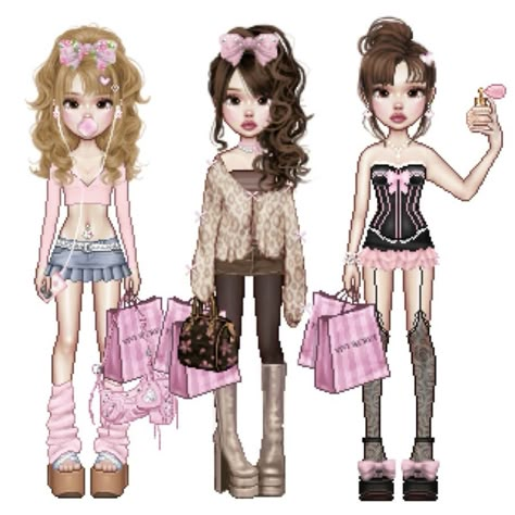 Haitang Flower, Everskies Aesthetic, Best Dress Up Games, Bratz Outfits, 2000s Japanese Fashion, Geeky Art, Everskies Outfits, Korean Outfit Street Styles, Bratz Inspired Outfits