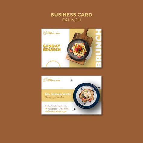 Food Company Visiting Card, Business Card Food Design, Food Card Design, Restaurant Card Design, Hotel Advertising, Restaurant Card, Restaurant Brochures, Detergent Product, Food Business Card