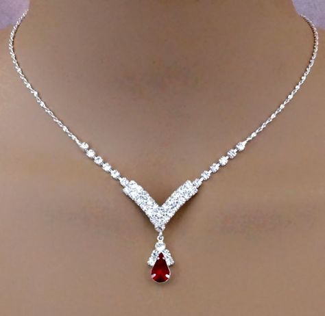 DIANES DAZZLE DEEP RED RHINESTONE SET Red Gem Necklace, Rhinestone Costume, Crystal Wedding Tiaras, Rhinestone Jewelry Set, Delicate Gold Necklace, Diamond Pendants Designs, Diamond Wedding Jewelry, Bridesmaids Jewelry, Costume Jewelry Sets