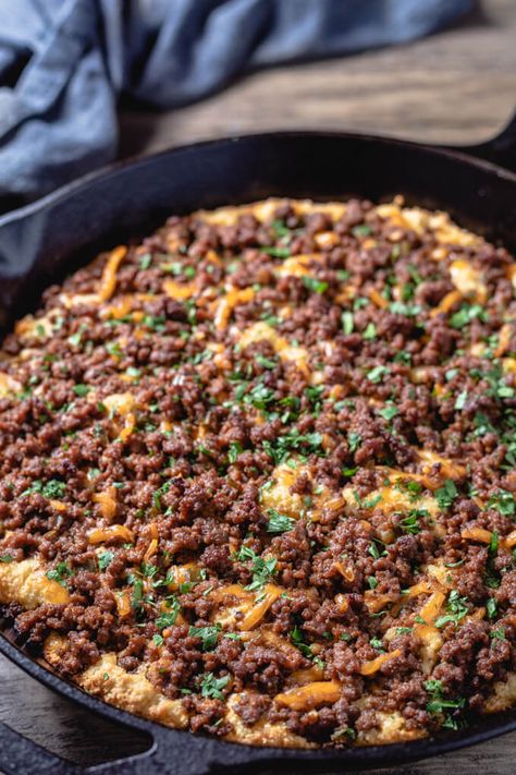 Cast Iron Sloppy Joe Casserole - Low Carb Maven Keto Facts, Low Carb Sloppy Joes, Low Carb Cornbread, Low Carb Bun, Sloppy Joe Casserole, Keto Casseroles, Eating Keto, Low Carb Maven, Keto Os