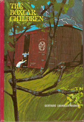 The Boxcar Children by Gertrude Chandler Warner was the first series I read in its entirety after leaving the safety of the library's picture book area. And this was definitely the 1970s cover I remember.  [The Wayback Machine: The Boxcar Children] Box Car Kids Books, 70s Books, The Boxcar Children, Book Area, Boxcar Children, Favorite Childhood Books, Library Pictures, Wayback Machine, Childhood Books