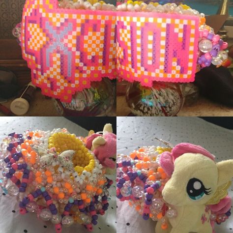 Excision Perler, Bass Canyon, Kandi Inspo, Perler Creations, Band Ideas, Loom Band, Perler Ideas, Kandi Cuff, Kandi Bracelets