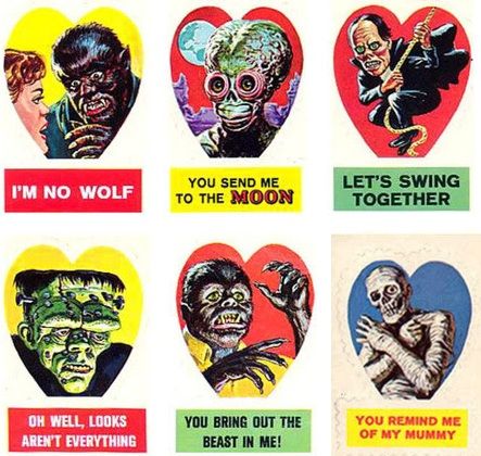 the misunderstood Creepy Valentines, Scream Sound, Quirky Valentines, Halloween Arts, Monster Valentines, Anti Valentines, Scary Things, Vintage Valentine Cards, My Funny Valentine