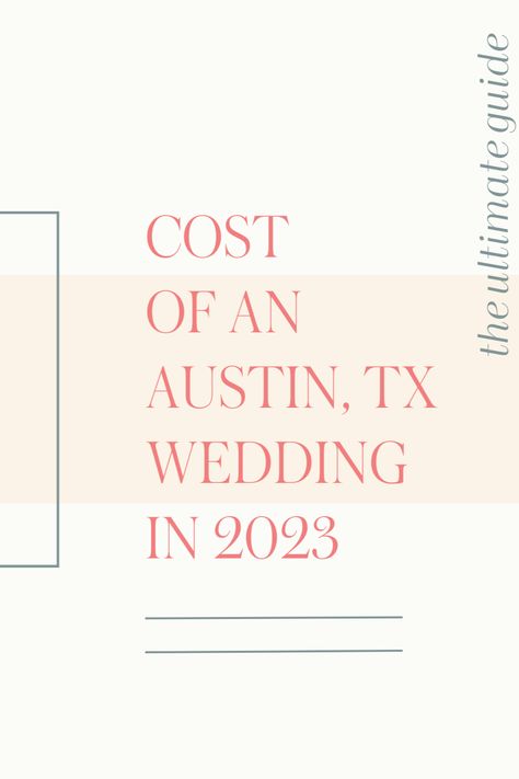 If you're dreaming of having your dream wedding in Austin, TX, you may be wondering just how much you can expect to pay for the big day. From venues to flowers, catering to entertainment, there are sure to be numerous expenses that can quickly add up. Luckily, Austin has plenty of wedding options to choose from that won't put a huge dent in your budget. By reading this guide, you'll have a better understanding of what you can expect to pay for a 2023 wedding in Austin, TX. Austin Tx Wedding, Large Bridal Parties, Wedding Day Tips, Wedding Options, Places To Get Married, Wedding Costs, Wedding 2024, Texas Wedding, Austin Wedding