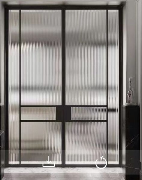 Bathroom Glass Door Design, Aluminium Glass Door, Glass Door Design, Door Dividers, Laundry Room Doors, Door Gate Design, Door Molding, Glass Doors Interior, Flute Glass