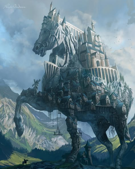 ArtStation - New Kingdom, Panjoool ® Illustration Fantasy, 다크 판타지, Fantasy Worlds, Fantasy City, Fantasy Castle, Fantasy Setting, Fantasy Places, Fantasy Concept, Fantasy Creatures Art