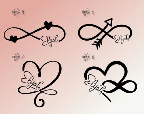 Custom Infinity Temporary Personalized Name Tattoo HEART INFINITY |  husband tattoos for women Tattoos With Mothers Name, Infinity Symbol With Heart Tattoo, Infinity Name Tattoo My Husband, Heart With Name Tattoo Design, Infinity With Initials Tattoo, Infinity Symbol Tattoo With Names, Infinity And Heart Tattoo Design, Husband's Name Tattoo For Women, Tattoo Infinity Names