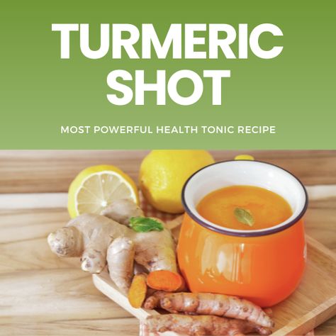 Turmeric Shot: Most Powerful Health Tonic Fresh Turmeric Root, Turmeric Shots, Tonic Drink, Tonic Recipe, Health Tonic, Studying Food, Fresh Turmeric, Shot Recipes, Turmeric Root