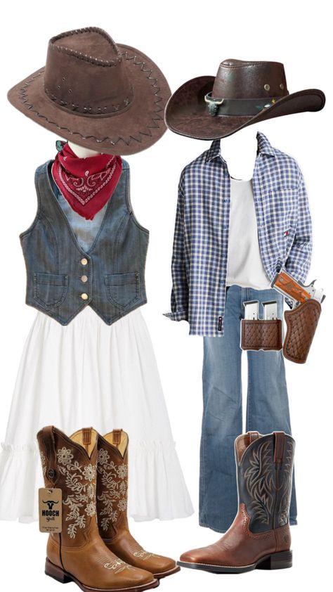 Wild Wild West Costume, Wild West Outfits Spirit Week, Cowgirl Outfits Carnaval, Cowgirl Aesthetic Outfit, Restaurant Presentation, Wild West Outfits, Outfit Cowboy, Cowboy Theme Party, Adams Family