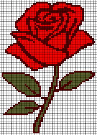 Alpha pattern #58711 | BraceletBook Pixel Art Fleur, Pixel Art Flower, Geometric Cross Stitch Patterns, Pixel Quilts, Bead Templates, Canvas Flowers, Cross Stitch Geometric, Graph Crochet, Easy Pixel Art