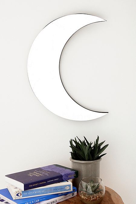 Crescent Moon Mirror, Mirrors Urban Outfitters, Funky Mirrors, Cloud Mirror, Pinterest Uk, Moon Mirror, Shaped Mirror, Moon Wall, Functional Decor