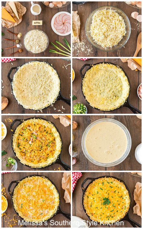 Quiche With Potato Crust, Hash Brown Quiche, Quiche With Hashbrown Crust, Breakfast Quiche Recipes Easy, Hashbrown Quiche, Best Quiche Recipes, Bacon And Cheese Quiche, Potato Crust, Breakfast Quiche Recipes