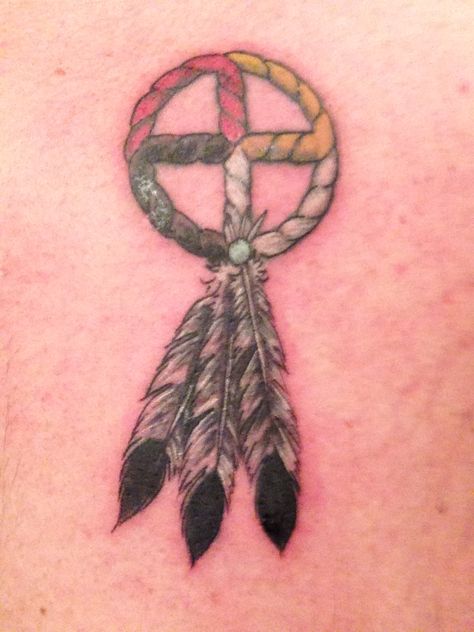 Medicine Wheel Native American Medicine Wheel Tattoo, Medicine Wheel Tattoo Ideas, Medicine Woman Tattoo, Medicine Wheel Tattoo, Indian Feather Tattoos, Wheel Tattoo, Native American Tattoo, Native American Tattoos, Native Tattoos