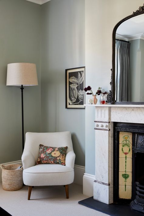 Farrow And Ball Living Room, Light Blue Living Room, Light Blue Bedroom, Living Room Colour, Bedroom 2023, Victorian Living Room, Light Blue Walls, Make A Room, Cosy Living Room